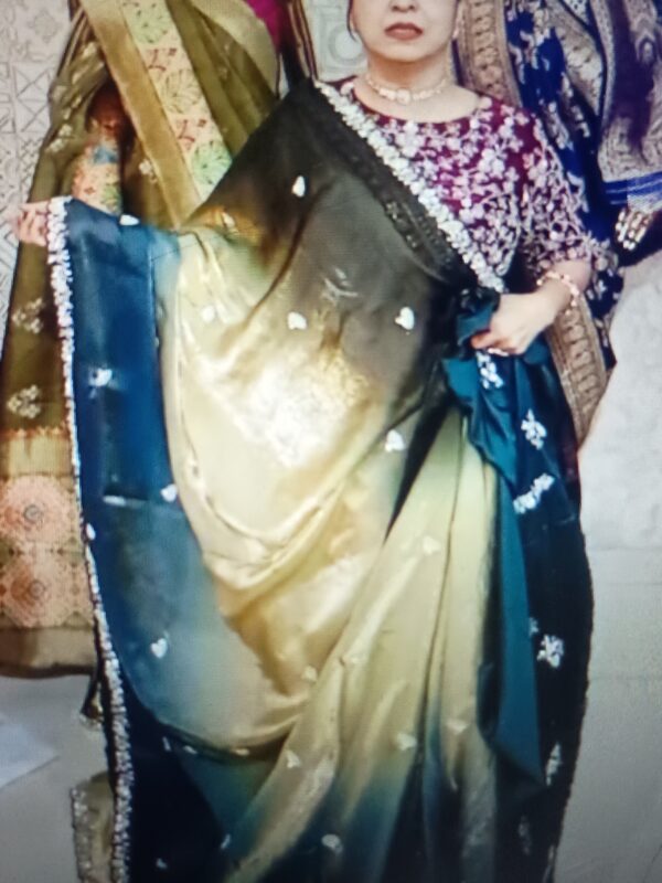 SOFT CRUSH SHADED SAREE