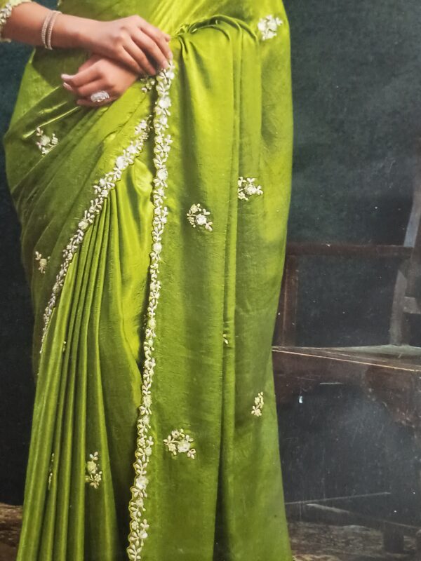 TWO TONE SATIN SILK SAREE